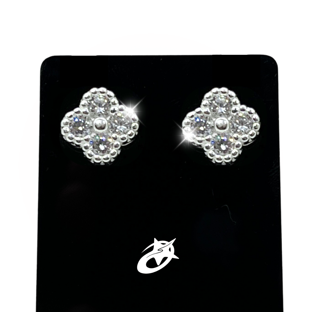Lucky Clover Bling Earrings