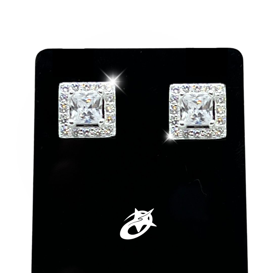 Classic Box Bling Earrings