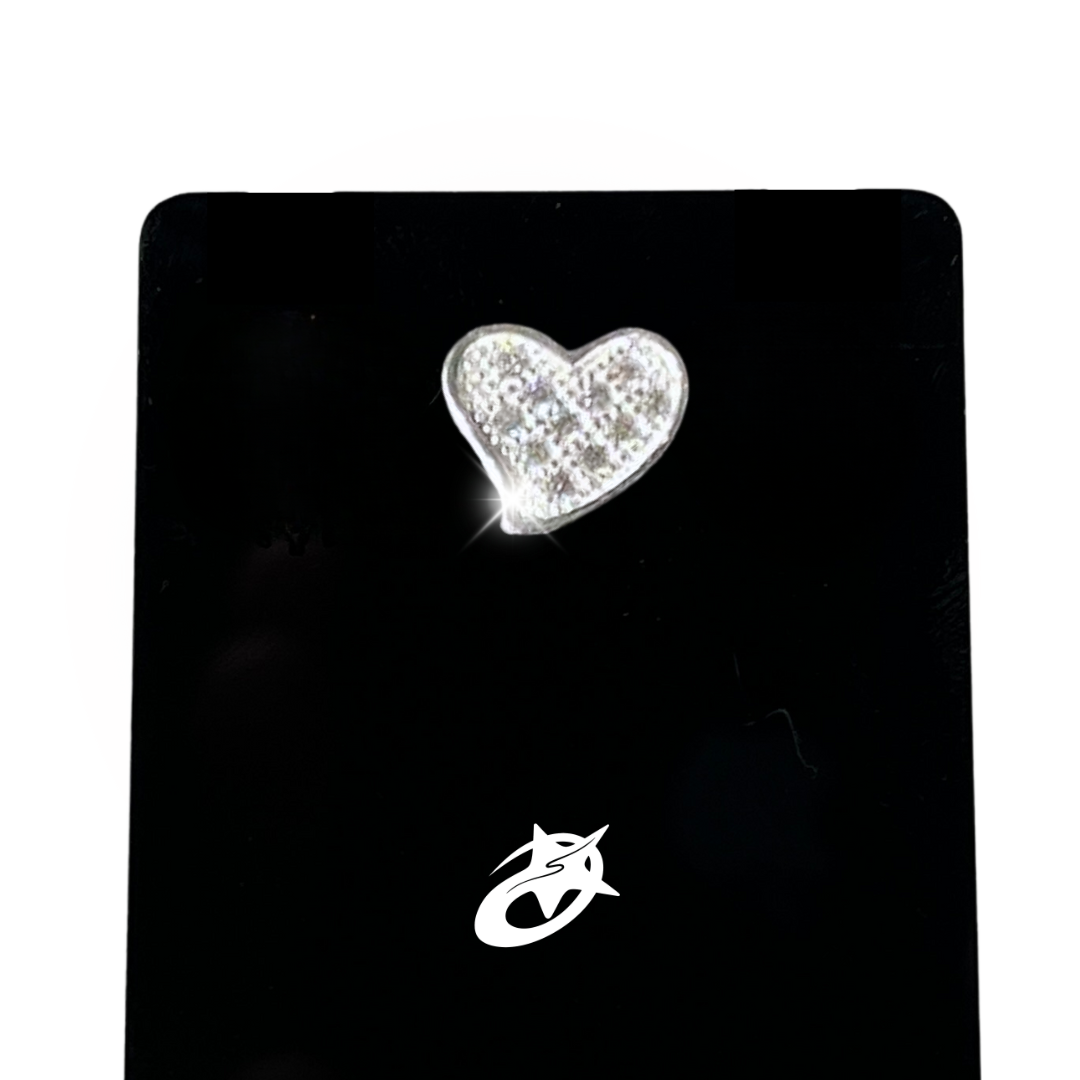 Italic Heart Bling Earrings